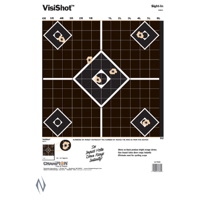 Champion Sight In Target Visishot 10 Pacl 13 Inch X18 Inch -  - Mansfield Hunting & Fishing - Products to prepare for Corona Virus