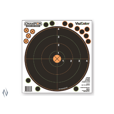 Champion Target Visicolour Adhesive 100yd Sight In Target5 Pack -  - Mansfield Hunting & Fishing - Products to prepare for Corona Virus