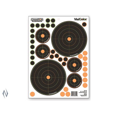 Champion Target Visicolor Adhesive Bullseye Sight In 50YD + patches -  - Mansfield Hunting & Fishing - Products to prepare for Corona Virus