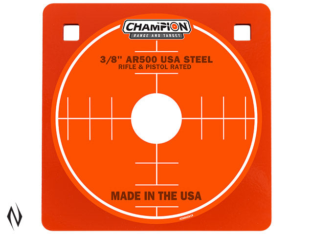 Champion AR500 Centrefire Rifle Steel Target 3/8 Square 8 Inch -  - Mansfield Hunting & Fishing - Products to prepare for Corona Virus