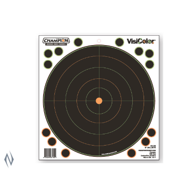 Champion Target Visicolour Bullseye 8 Inch 5 Pack -  - Mansfield Hunting & Fishing - Products to prepare for Corona Virus