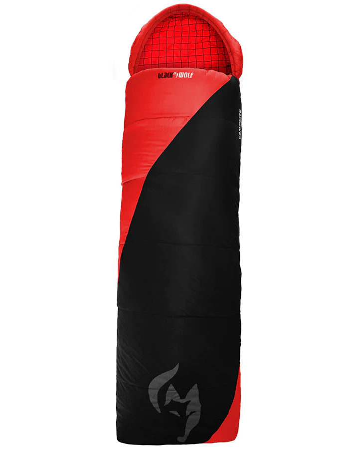 BlackWolf Campsite Series Sleeping Bag -10 degrees - RED - Mansfield Hunting & Fishing - Products to prepare for Corona Virus