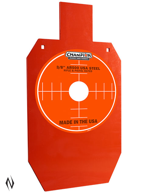 Champion AR500 Centre Rifle Steel Target 3/8 33% IPSC -  - Mansfield Hunting & Fishing - Products to prepare for Corona Virus