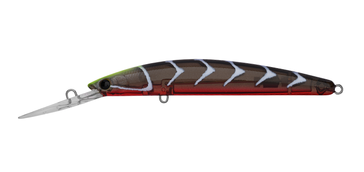 Double Clutch 75mm Lure - GHOST BLACK RED SUJI - Mansfield Hunting & Fishing - Products to prepare for Corona Virus