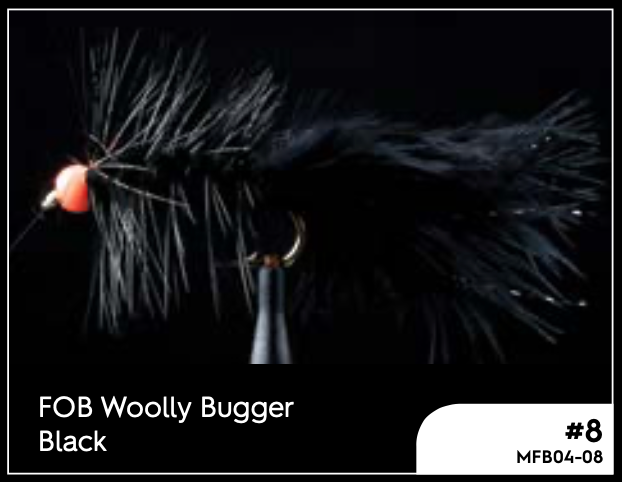 Manic FOB Woolly Bugger Black #8 -  - Mansfield Hunting & Fishing - Products to prepare for Corona Virus