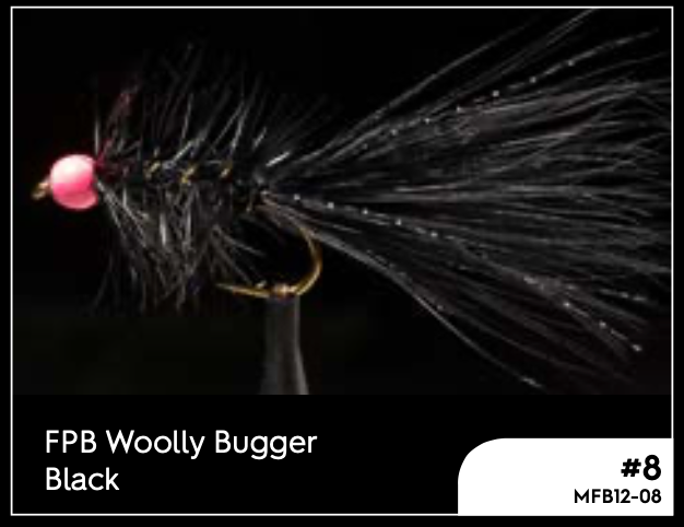 Manic Fpb Woolly Bugger Black - #8 -  - Mansfield Hunting & Fishing - Products to prepare for Corona Virus