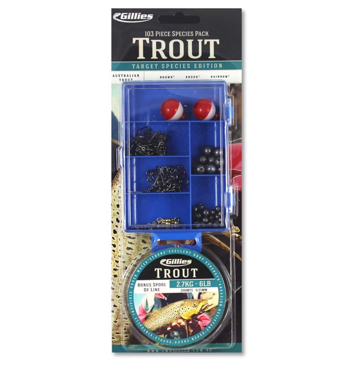 Gillies 103 Piece Trout Species Pack -  - Mansfield Hunting & Fishing - Products to prepare for Corona Virus