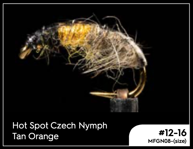 Manic Hot Spot Czech Nymph - Tan Orange -  - Mansfield Hunting & Fishing - Products to prepare for Corona Virus
