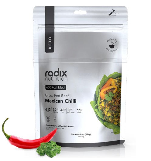 Radix Keto 600 Kcal Meal - Grass Fed Beef Mexican Chilli -  - Mansfield Hunting & Fishing - Products to prepare for Corona Virus
