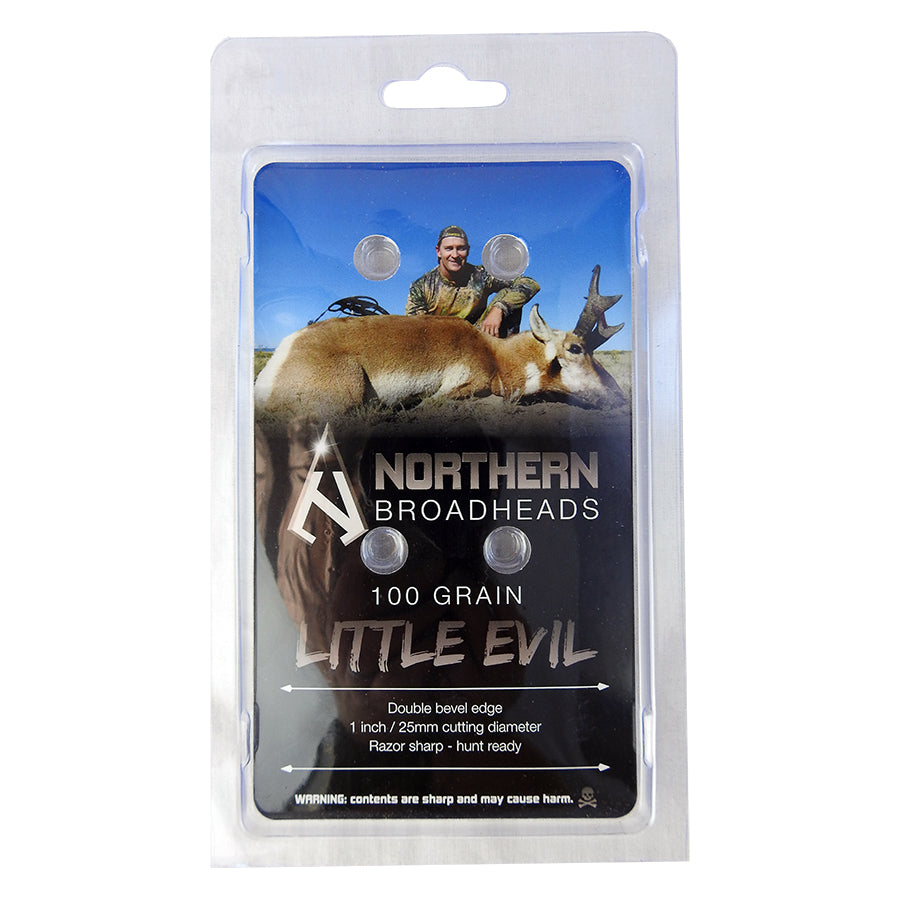 Northern Broadheads 100 Gr Little Evil 1 Inch 6 Pack -  - Mansfield Hunting & Fishing - Products to prepare for Corona Virus
