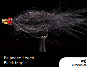 Manic Balanced Leech - Black Magic #10 -  - Mansfield Hunting & Fishing - Products to prepare for Corona Virus