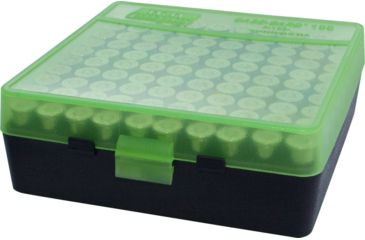 MTM Pistol Box 100 Round Clear/Green 44cal -  - Mansfield Hunting & Fishing - Products to prepare for Corona Virus