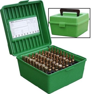 Mtm Rifle Ammo Box Green Deluxe 100rnd With Handle -  - Mansfield Hunting & Fishing - Products to prepare for Corona Virus