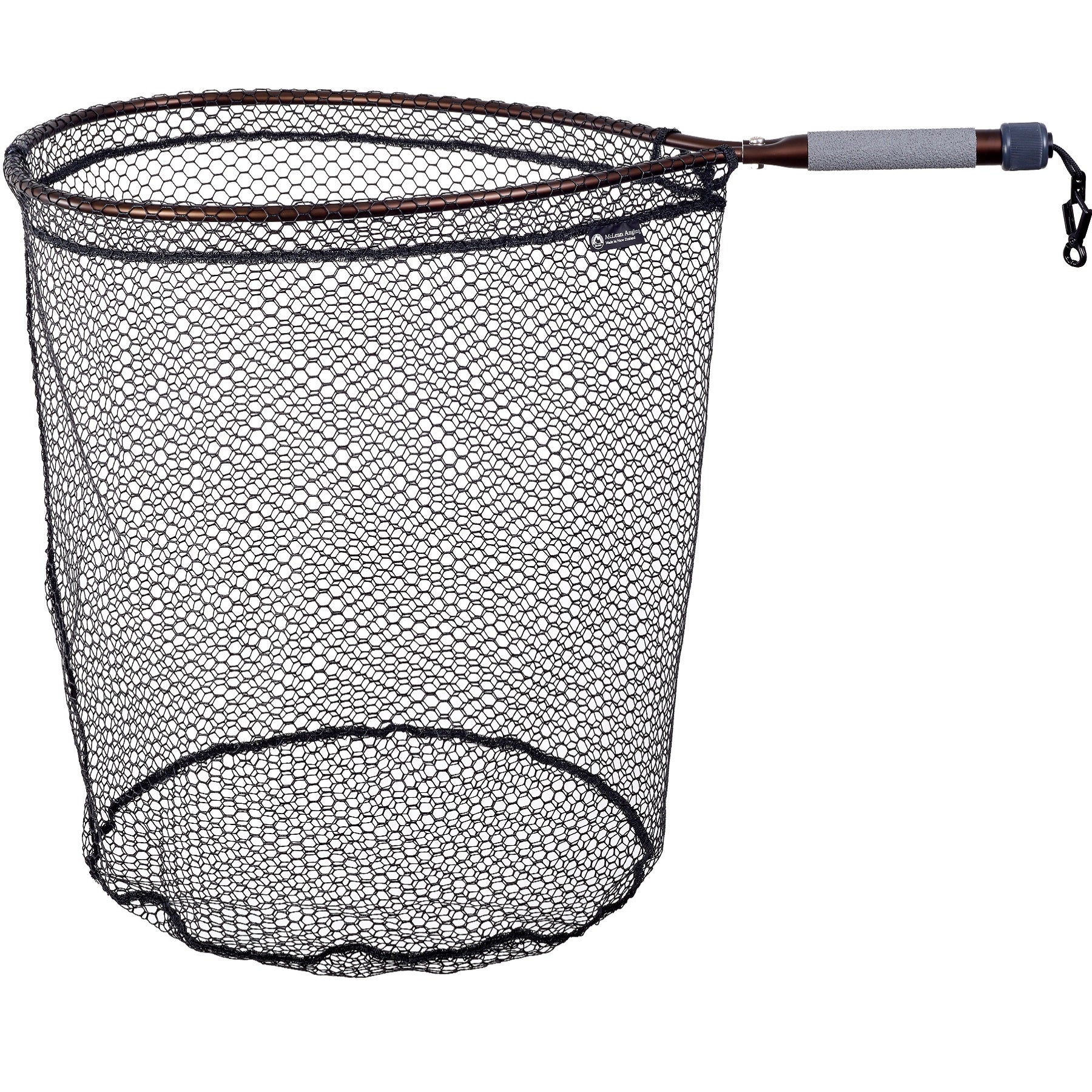 McLean Angling Rubber Mesh Bronze Short Handle Net - LARGE - Mansfield Hunting & Fishing - Products to prepare for Corona Virus