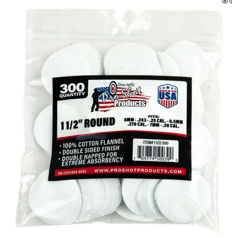 Pro-Shot 6mm-30Cal Patches 300PK -  - Mansfield Hunting & Fishing - Products to prepare for Corona Virus