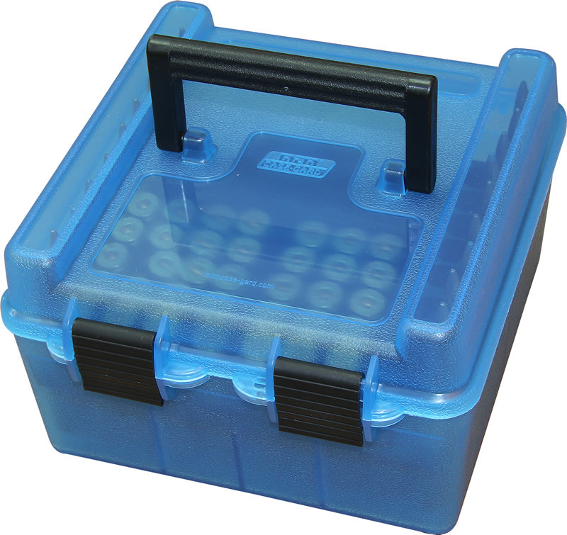 MTM Case-Guard 100rnd Flip-Top-Wssm Ultra Blue -  - Mansfield Hunting & Fishing - Products to prepare for Corona Virus