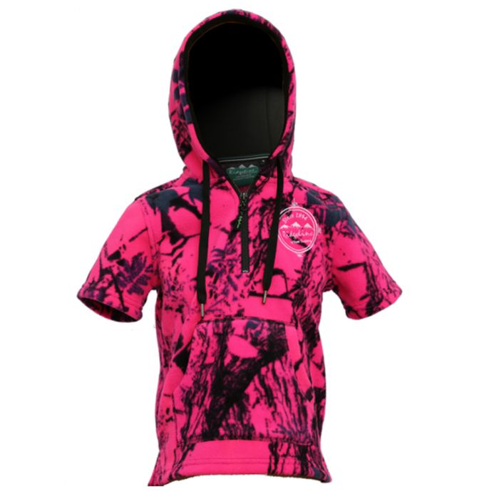 Ridgeline Kids Little Weapon S/S Hoodie - Hyper Pink Camo - .5YR / Hyper Pink Camo - Mansfield Hunting & Fishing - Products to prepare for Corona Virus