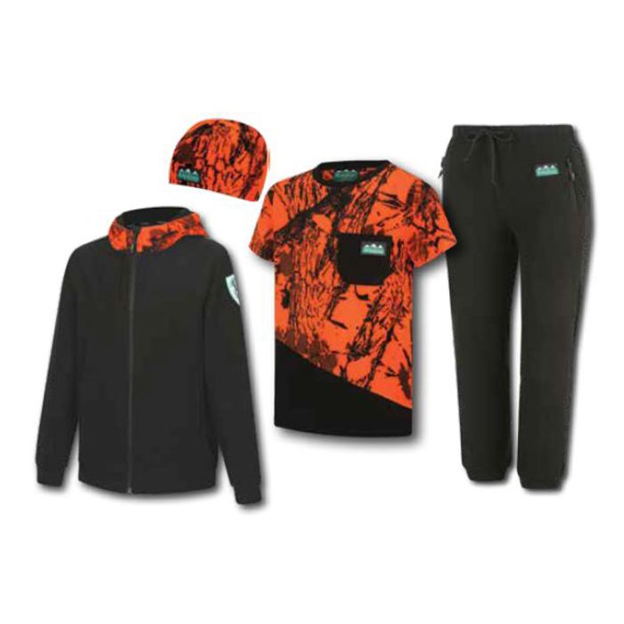 Ridgeline Kids Rugged Fleece 4 Piece Clothing Pack Blaze Camo Black