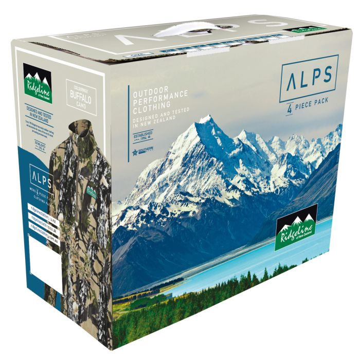 Ridgeline Mens Alp 4 Piece Clothing Pack - Camo - XS / CAMO - Mansfield Hunting & Fishing - Products to prepare for Corona Virus