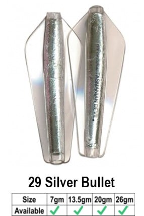 Tassie Devil -13.5gr - 13.5GR / 29 SILVER BULLET - Mansfield Hunting & Fishing - Products to prepare for Corona Virus