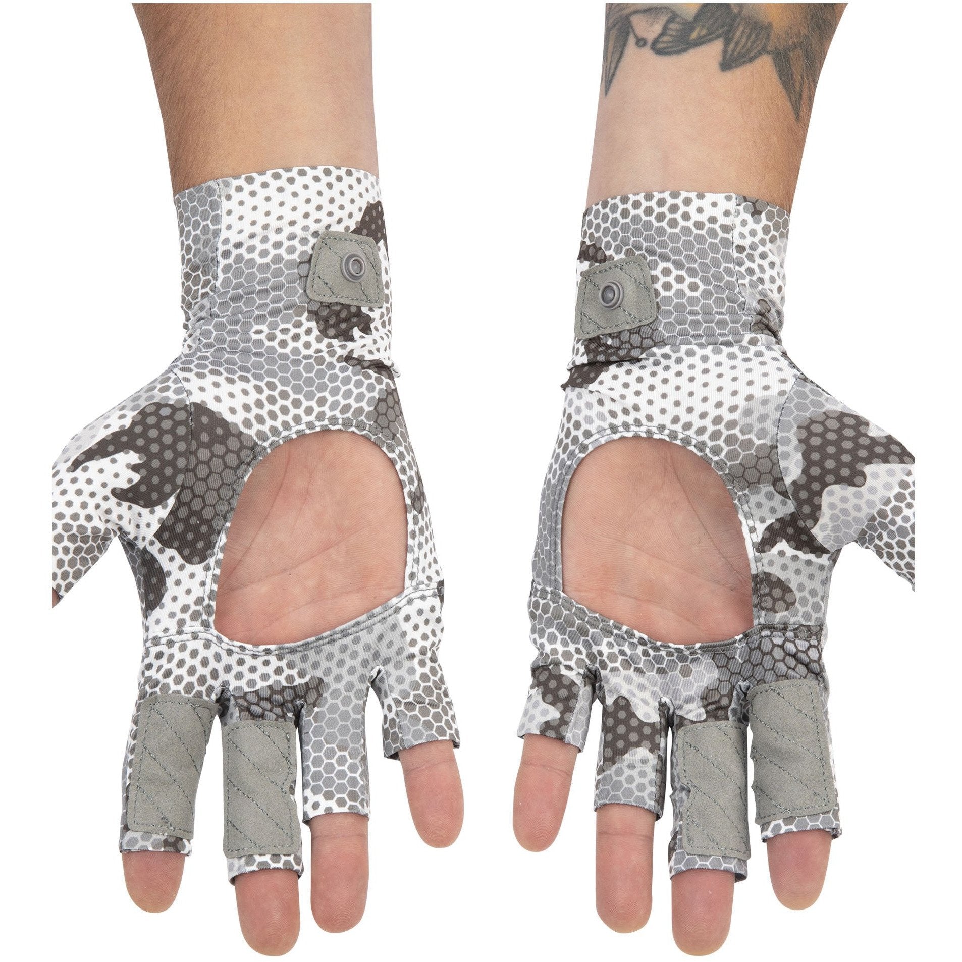 Simms Solarflex Sunglove - Hex Flo Camo Steel -  - Mansfield Hunting & Fishing - Products to prepare for Corona Virus