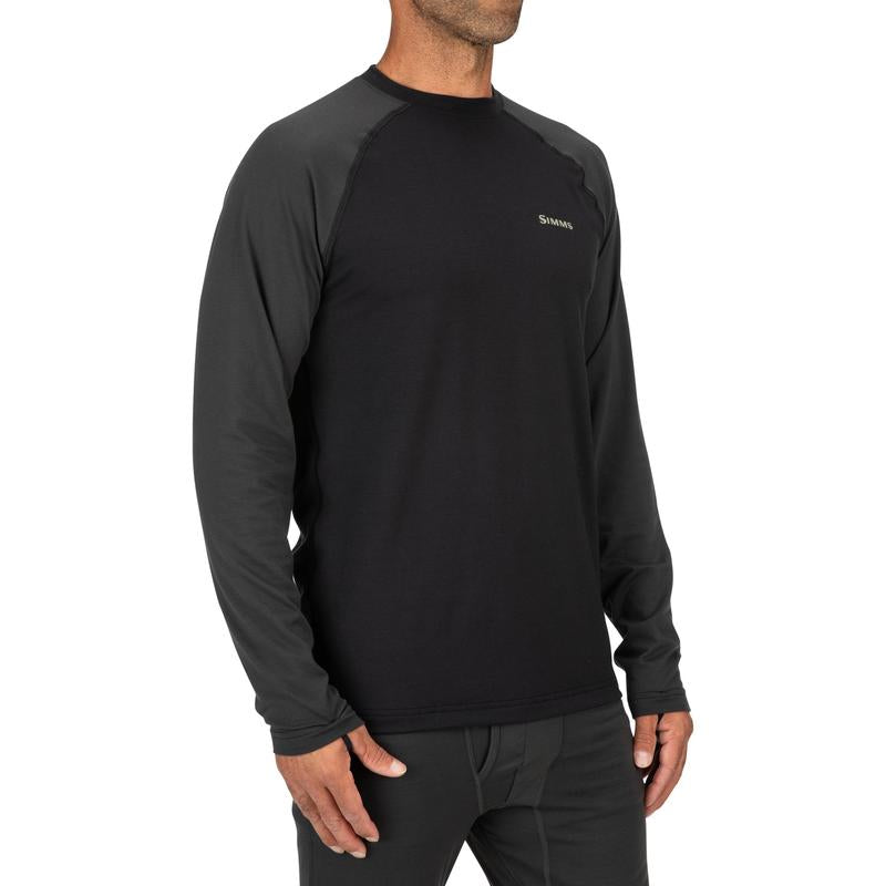 Simms Lightweight Base Layer Top - Black -  - Mansfield Hunting & Fishing - Products to prepare for Corona Virus