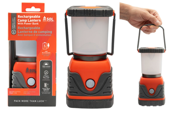 SOL Rechargeable Camp Lantern With Power Bank -  - Mansfield Hunting & Fishing - Products to prepare for Corona Virus