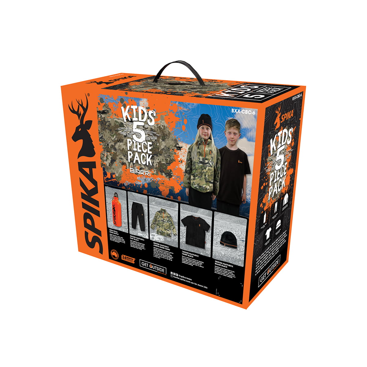 Spika Kids 5 Piece Box Pack - Biarri Camo - 2 - Mansfield Hunting & Fishing - Products to prepare for Corona Virus