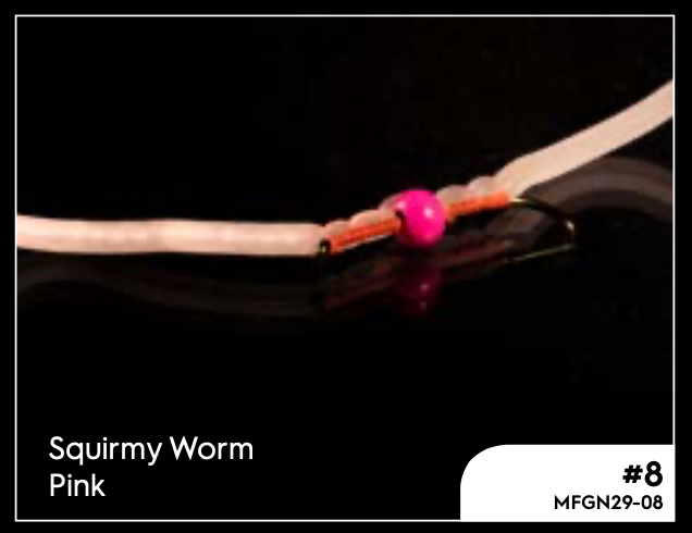 Manic Squirmy Worm - Pink #8 -  - Mansfield Hunting & Fishing - Products to prepare for Corona Virus