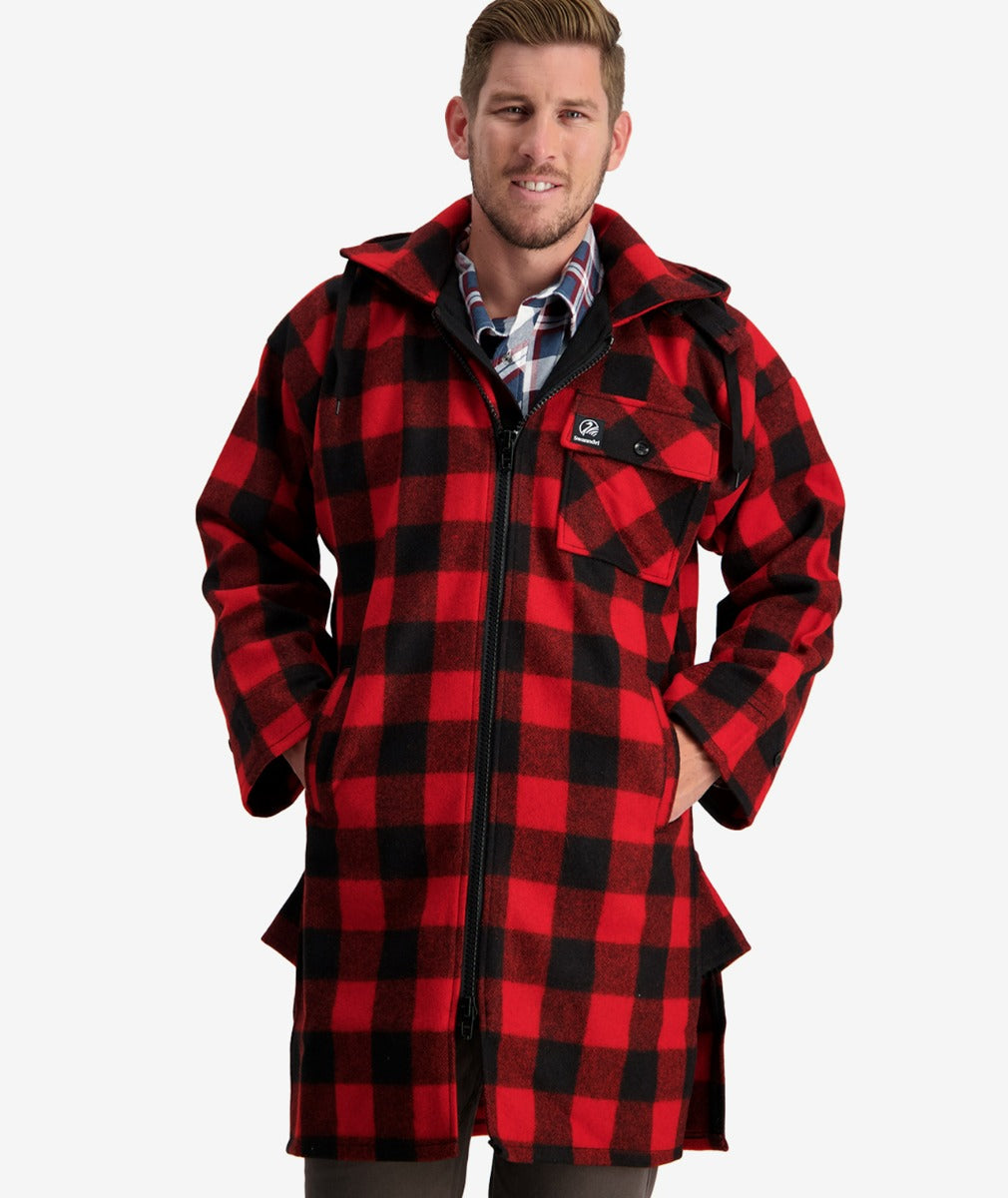 Swanndri Mosgiel Zip Front Bush Shirt - S / RED/BLACK - Mansfield Hunting & Fishing - Products to prepare for Corona Virus