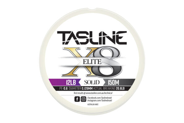 Tasline Elite X8 Solid 150M Spool -  - Mansfield Hunting & Fishing - Products to prepare for Corona Virus