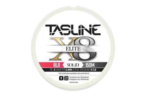 Tasline Elite X8 Solid 150M Spool - 12LB / WHITE - Mansfield Hunting & Fishing - Products to prepare for Corona Virus