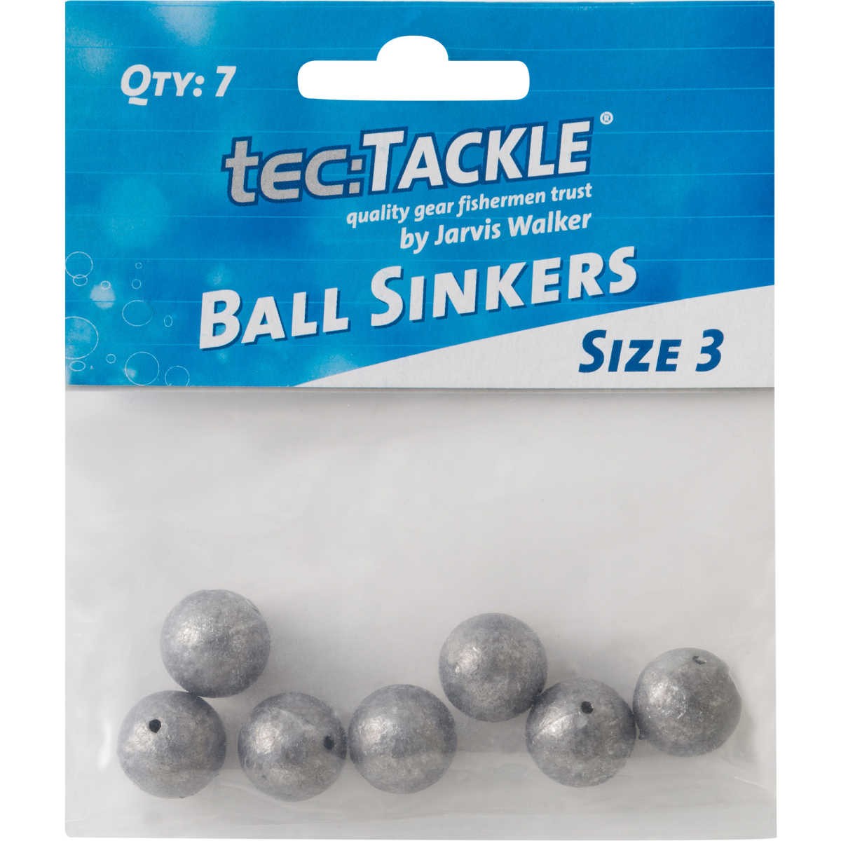 Tec:Tackle Ball Sinker Size 3 Qty 7 -  - Mansfield Hunting & Fishing - Products to prepare for Corona Virus