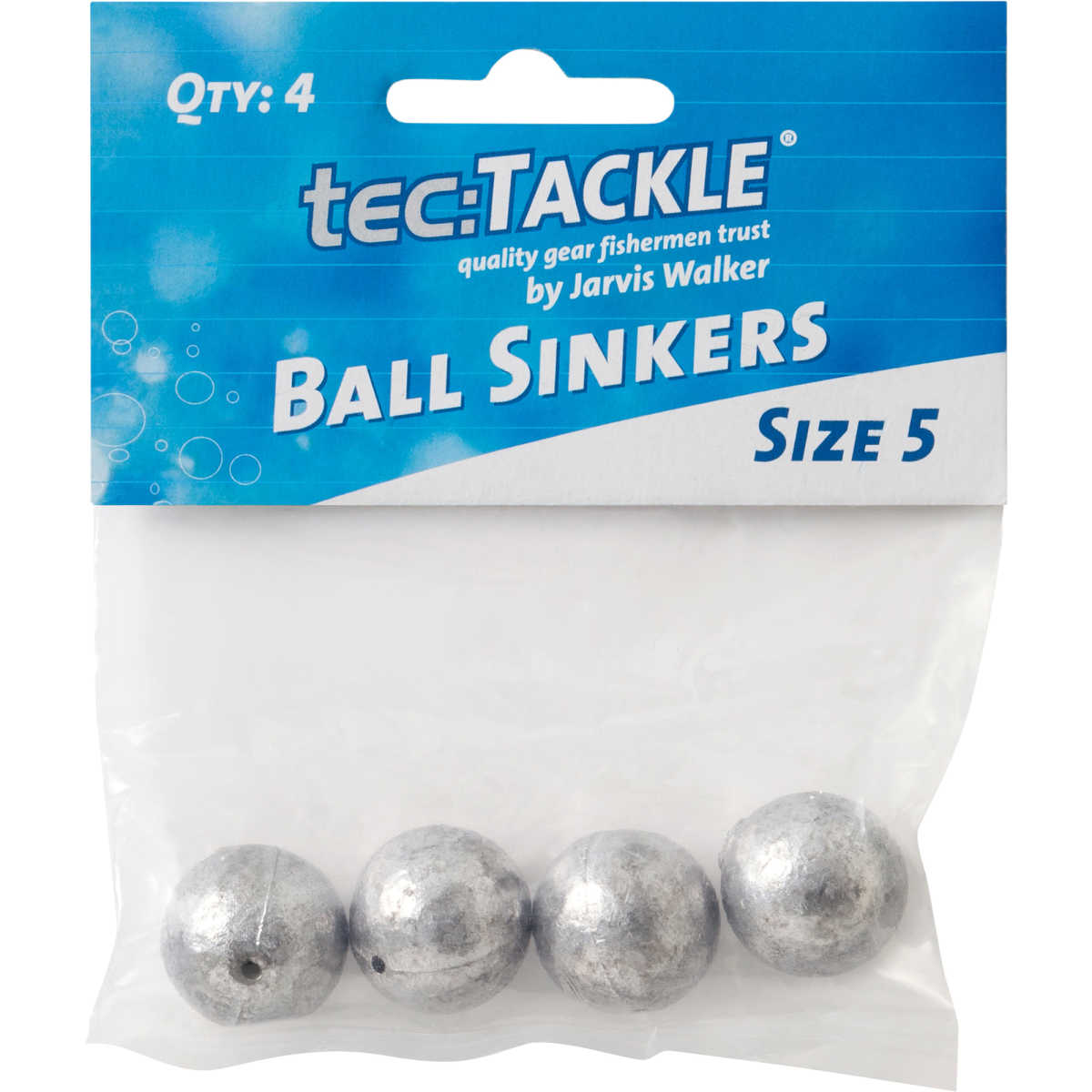 Tec:Tackle Ball Sinker Size 5 Qty 4 -  - Mansfield Hunting & Fishing - Products to prepare for Corona Virus