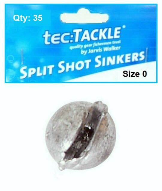Tec:Tackle Split Shot Size 0 Qty 35 -  - Mansfield Hunting & Fishing - Products to prepare for Corona Virus