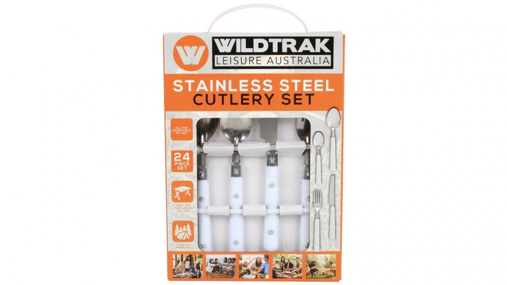 Wildtrak Stainless Steel 24pc Cutlery Set -  - Mansfield Hunting & Fishing - Products to prepare for Corona Virus