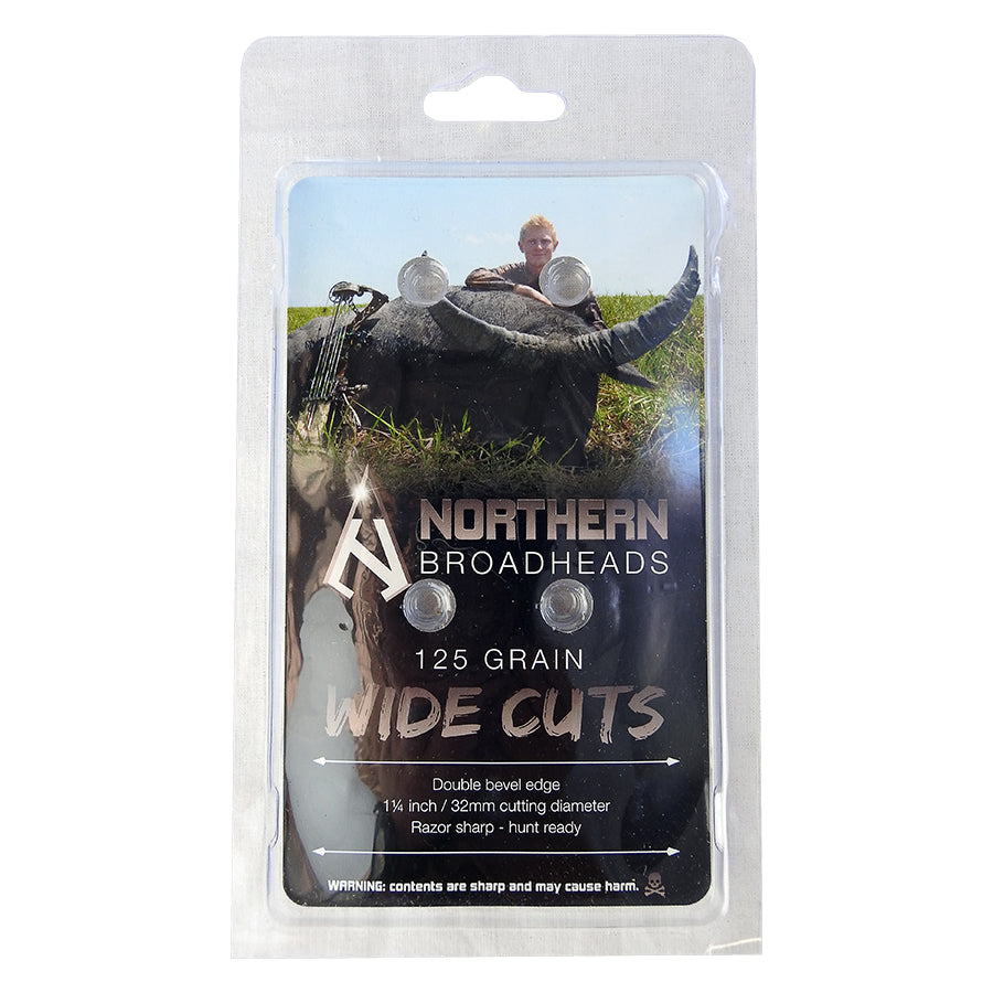 Northern Broadheads 125 Gr Wide Cuts 1 1/4 Inch 6 Pack -  - Mansfield Hunting & Fishing - Products to prepare for Corona Virus