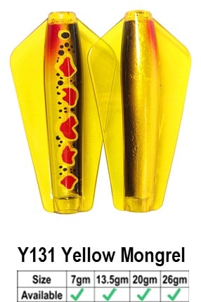Tassie Devil -13.5gr - 13.5GR / Y131 YELLOW MONGREL - Mansfield Hunting & Fishing - Products to prepare for Corona Virus