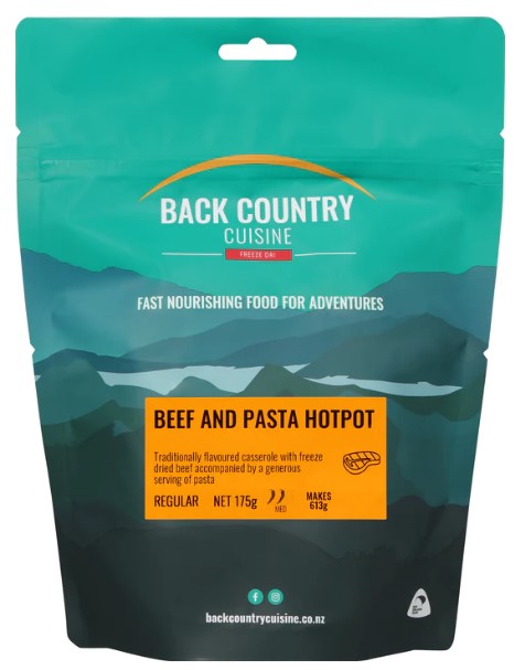Back Country Cuisine - Beef And Pasta Hotpot - REGULAR - Mansfield Hunting & Fishing - Products to prepare for Corona Virus