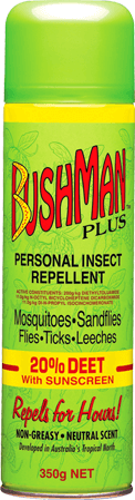 Bushmans Plus Insect Spray Can 50g -  - Mansfield Hunting & Fishing - Products to prepare for Corona Virus
