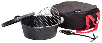 Charmate 4.5 Quart Round Cast Iron Camp Oven Kit -  - Mansfield Hunting & Fishing - Products to prepare for Corona Virus