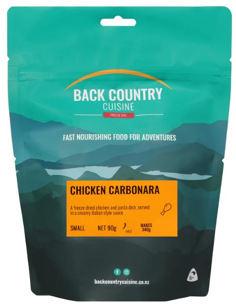 Back Country Cuisine - Chicken Carbonara - SMALL - Mansfield Hunting & Fishing - Products to prepare for Corona Virus