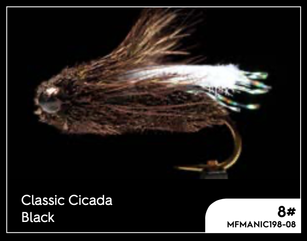 Manic Classic Cicada - Black #8 -  - Mansfield Hunting & Fishing - Products to prepare for Corona Virus