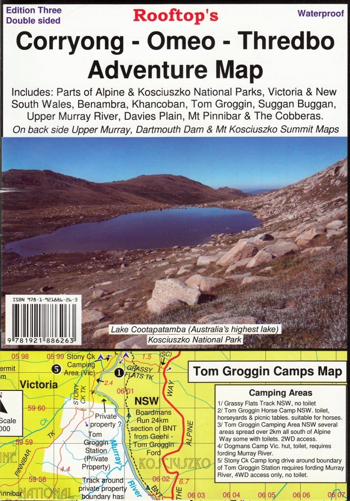 Rooftops - Corryong-Omeo-Thredbo Adventure Map Waterproof -  - Mansfield Hunting & Fishing - Products to prepare for Corona Virus
