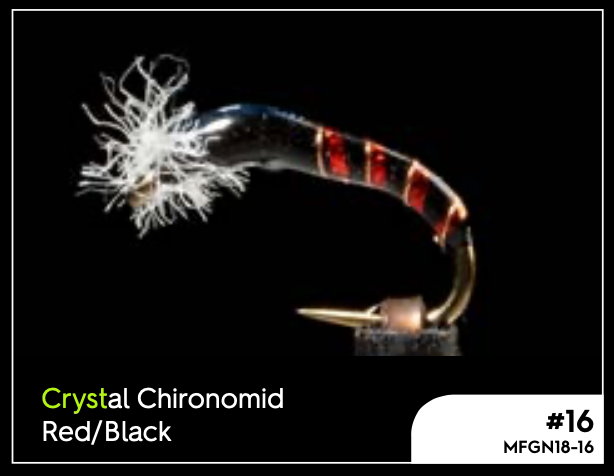 Manic Crystal Chironomid - Red/Black #16 -  - Mansfield Hunting & Fishing - Products to prepare for Corona Virus