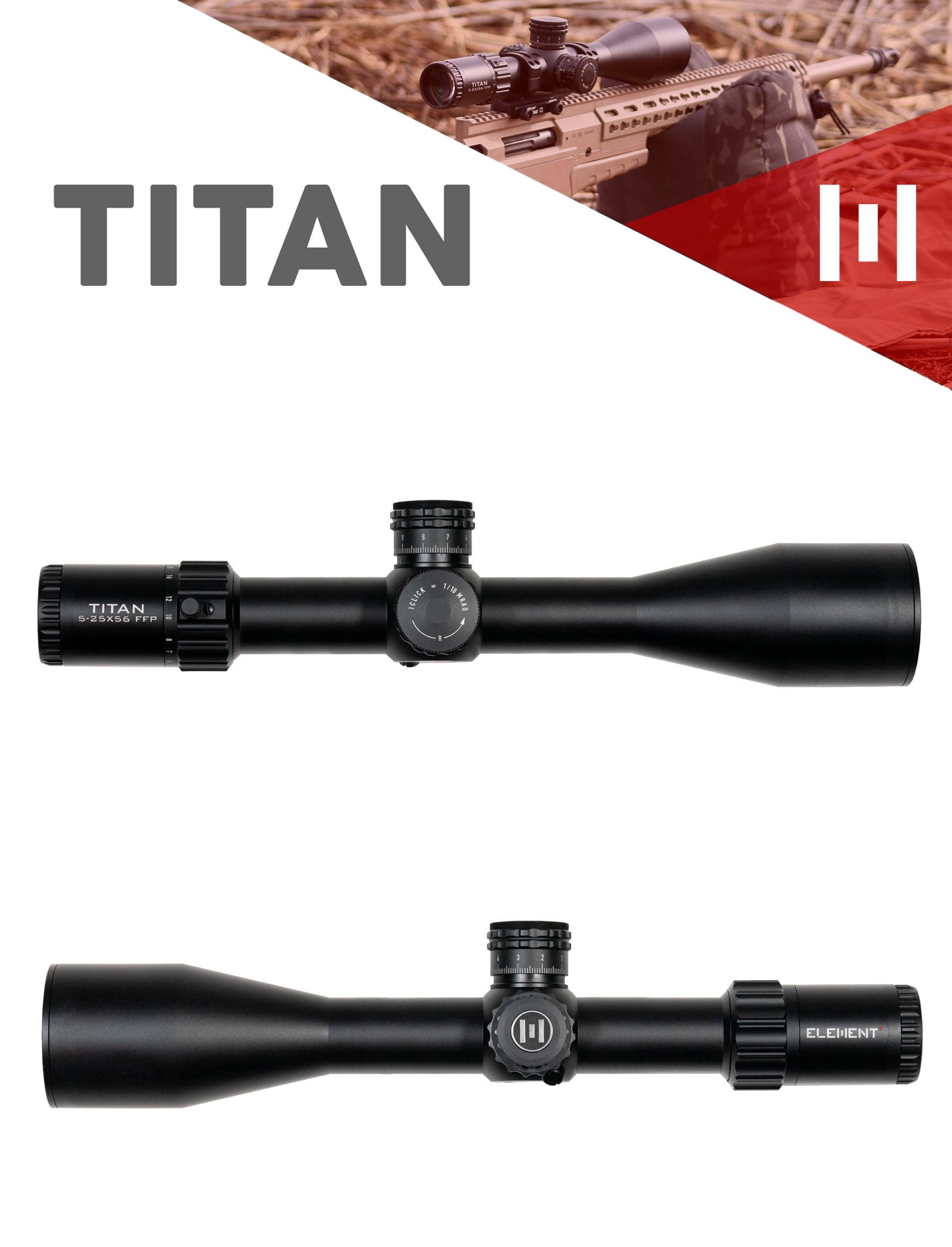 Element Optics Titan Scope (MOA APR-2D, 5-25x56) Scope -  - Mansfield Hunting & Fishing - Products to prepare for Corona Virus