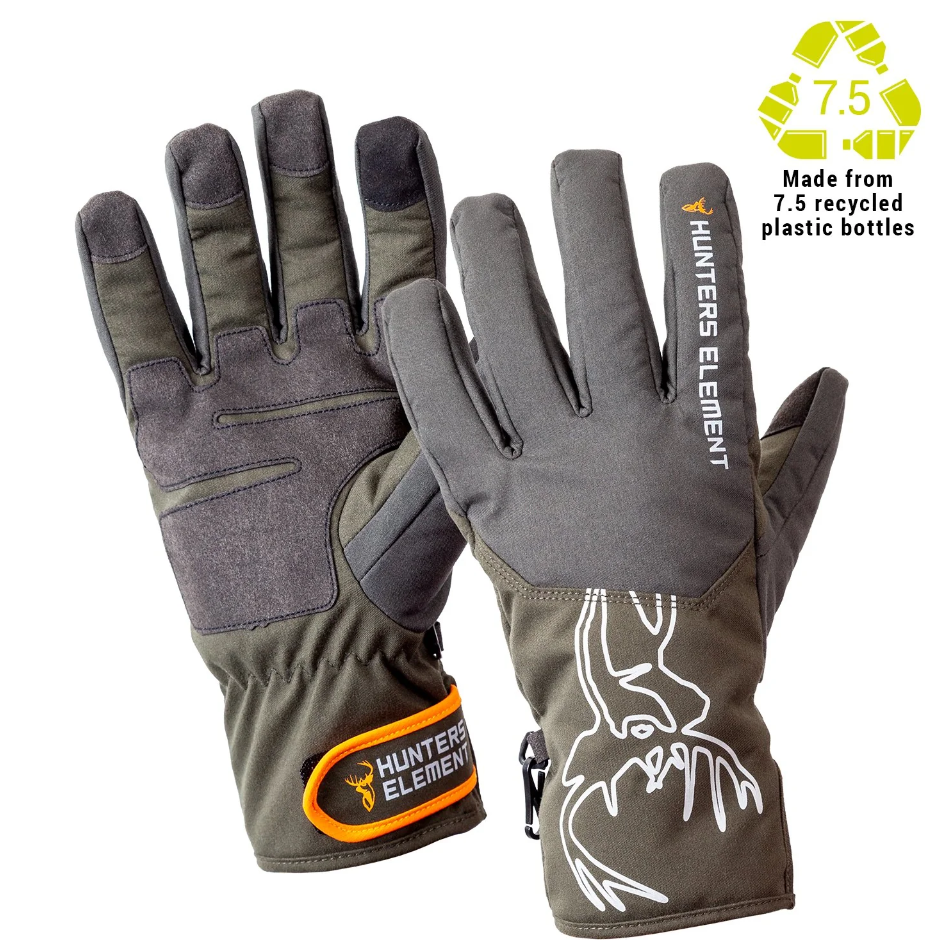 Hunters Element Blizzard Glove - S / GREY/GREEN - Mansfield Hunting & Fishing - Products to prepare for Corona Virus