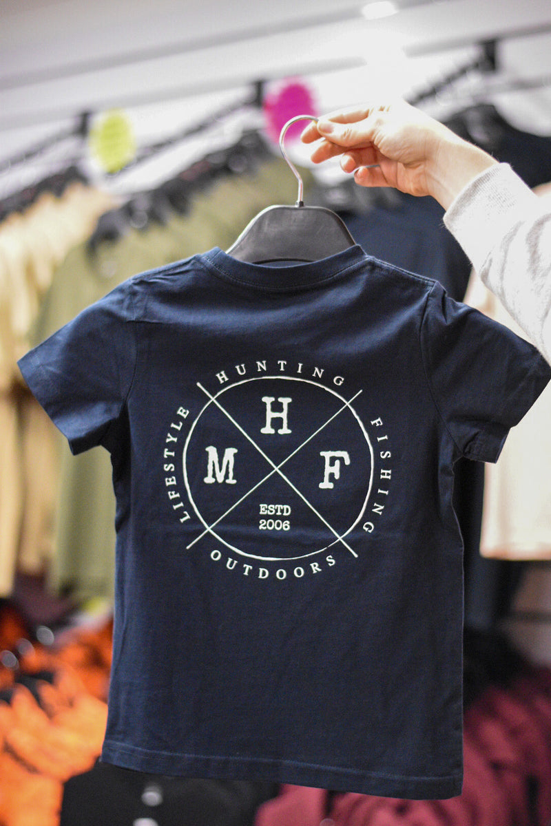 MHF Kids Lifestyle Tee - Navy - 2 / NAVY - Mansfield Hunting & Fishing - Products to prepare for Corona Virus