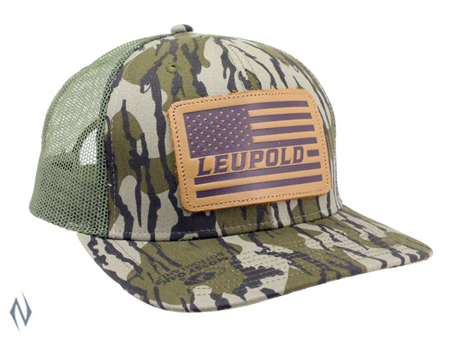 Leupold Bottomland Flag Patch Trucker - Green Camo -  - Mansfield Hunting & Fishing - Products to prepare for Corona Virus