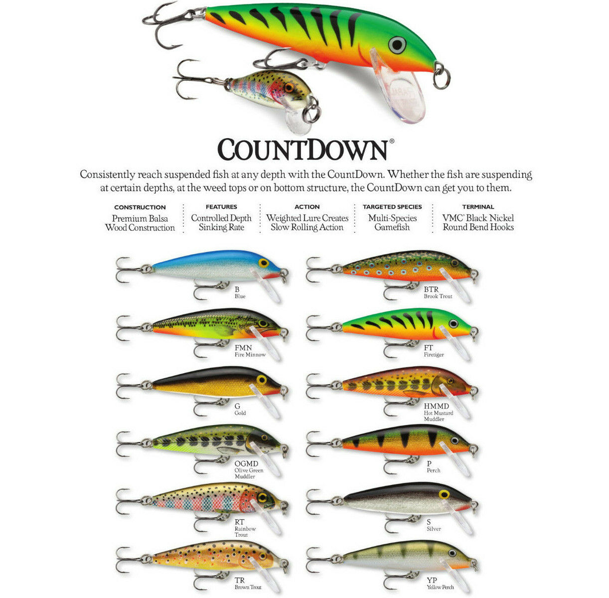 Rapala Countdown CD03 -  - Mansfield Hunting & Fishing - Products to prepare for Corona Virus